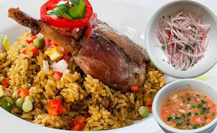 arroz con pato comidas peruanas